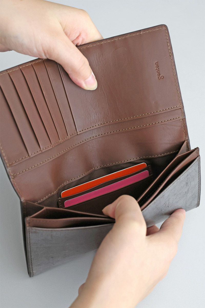 genten ゲンテン multicutwork mini マルチカットワーク ミニ小銭入れ付き長財布 44841