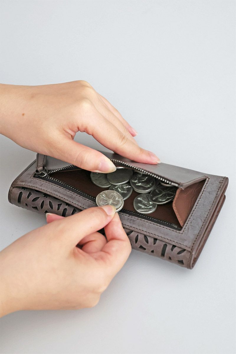 genten ゲンテン multicutwork mini マルチカットワーク ミニ小銭入れ付き長財布 44841