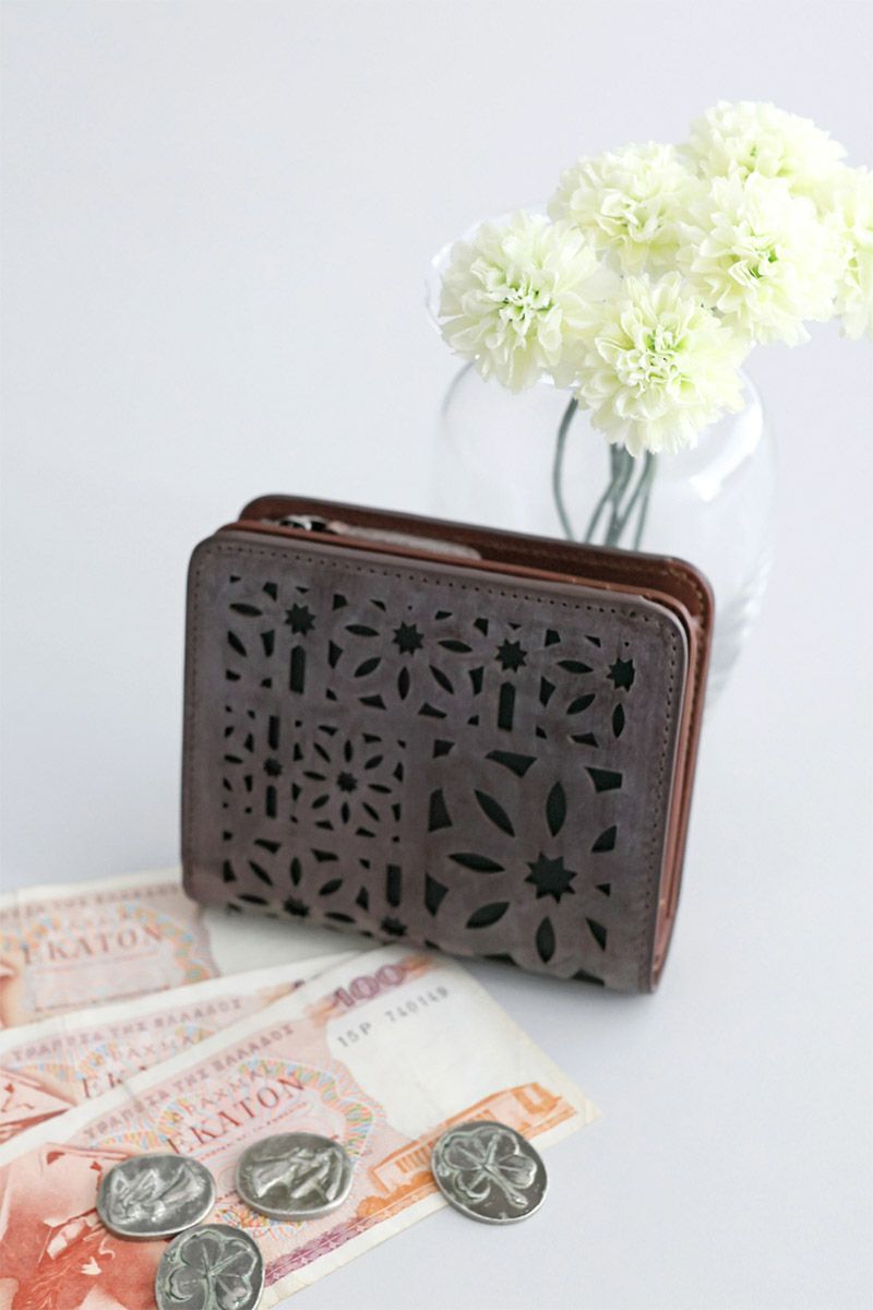 genten ゲンテン multicutwork mini マルチカットワーク ミニ小銭入れ付き二つ折り財布 44842