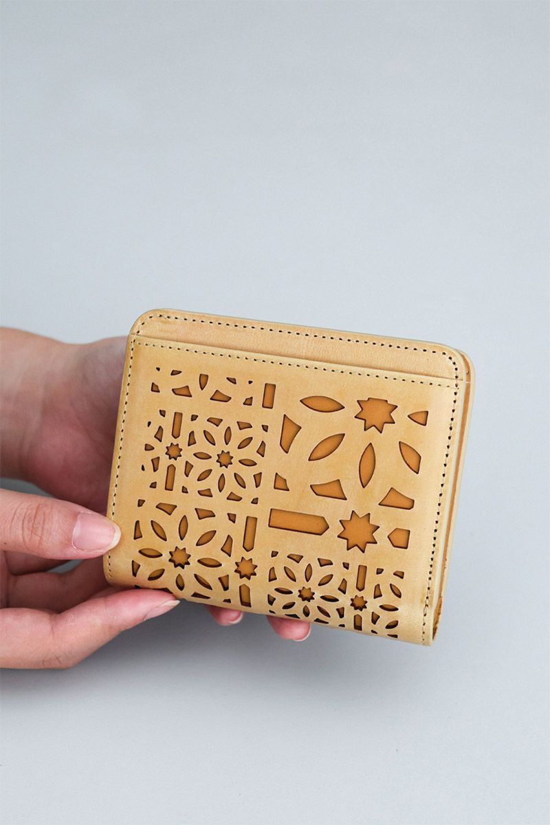 genten ゲンテン multicutwork mini マルチカットワーク ミニ小銭入れ付き二つ折り財布 44842