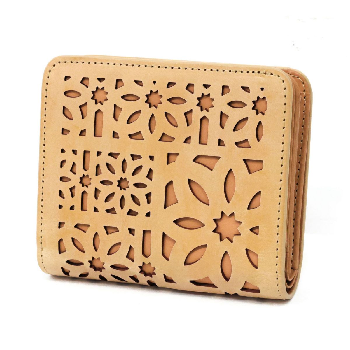 genten ゲンテン multicutwork mini マルチカットワーク ミニ小銭入れ付き二つ折り財布 44842