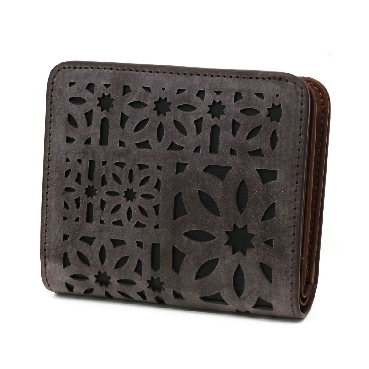 genten ゲンテン multicutwork mini マルチカットワーク ミニ小銭入れ付き二つ折り財布 44842