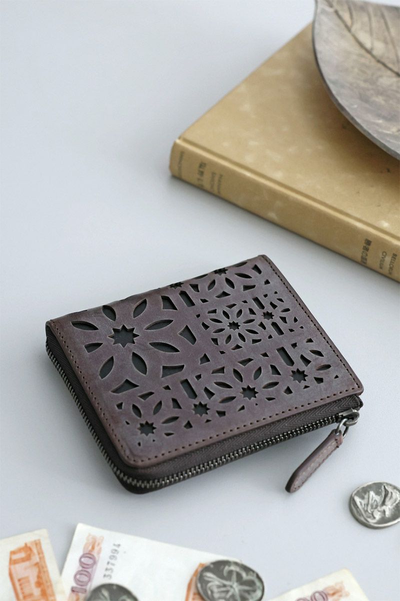 genten ゲンテン multicutwork mini マルチカットワーク ミニ小銭入れ付き財布（L字ファスナー式） 44843