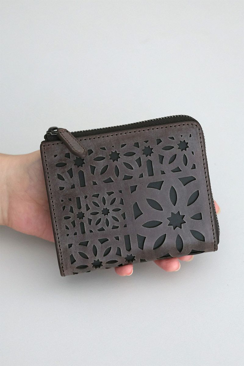 genten ゲンテン multicutwork mini マルチカットワーク ミニ小銭入れ付き財布（L字ファスナー式） 44843