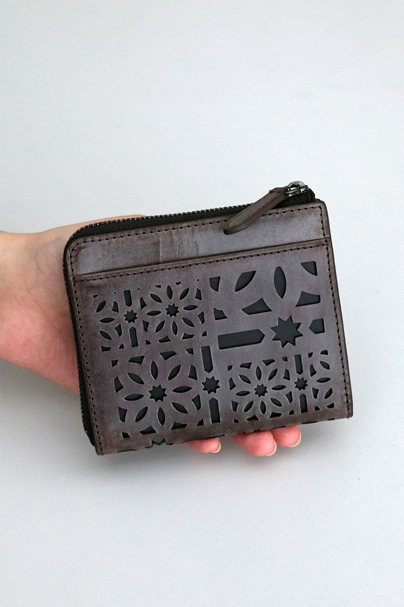 genten ゲンテン multicutwork mini マルチカットワーク ミニ小銭入れ付き財布（L字ファスナー式） 44843