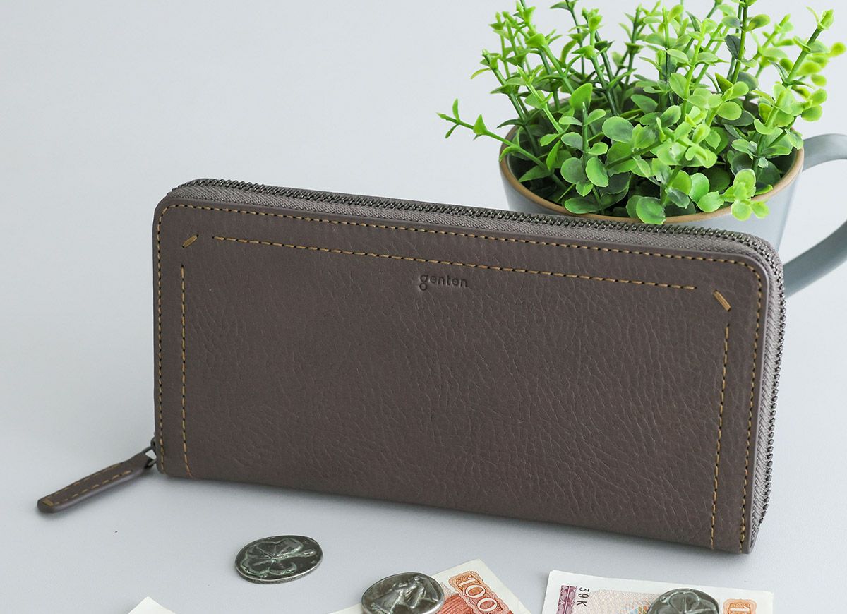 genten ゲンテン Rilassato リラサート 小銭入れ付き長財布（ラウンドファスナー式 ） 44800