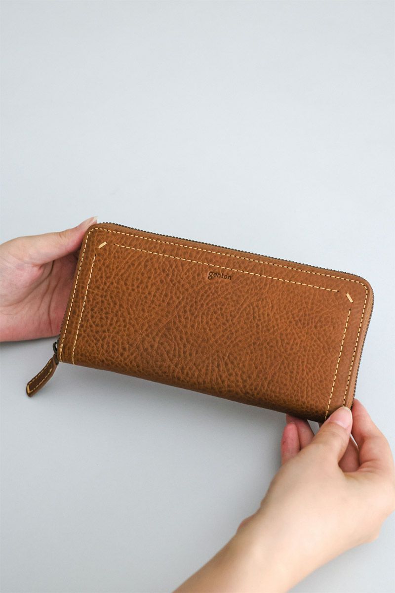 genten ゲンテン Rilassato リラサート 小銭入れ付き長財布（ラウンドファスナー式 ） 44800