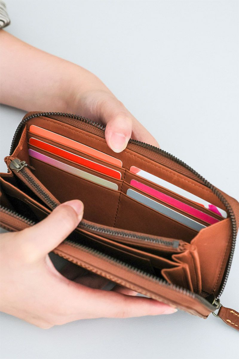 genten ゲンテン Rilassato リラサート 小銭入れ付き長財布（ラウンドファスナー式 ） 44800