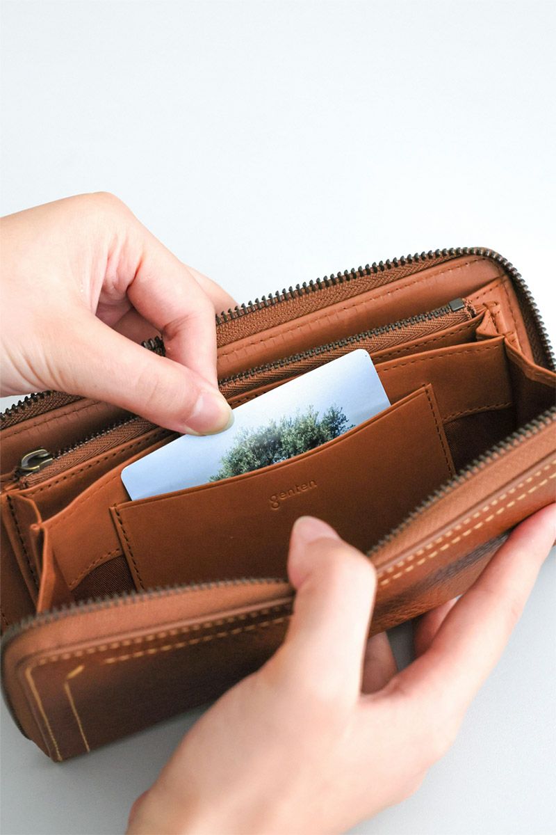 genten ゲンテン Rilassato リラサート 小銭入れ付き長財布（ラウンドファスナー式 ） 44800