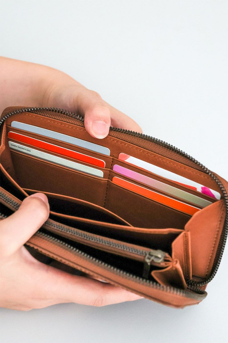 genten ゲンテン Rilassato リラサート 小銭入れ付き長財布（ラウンドファスナー式 ） 44800