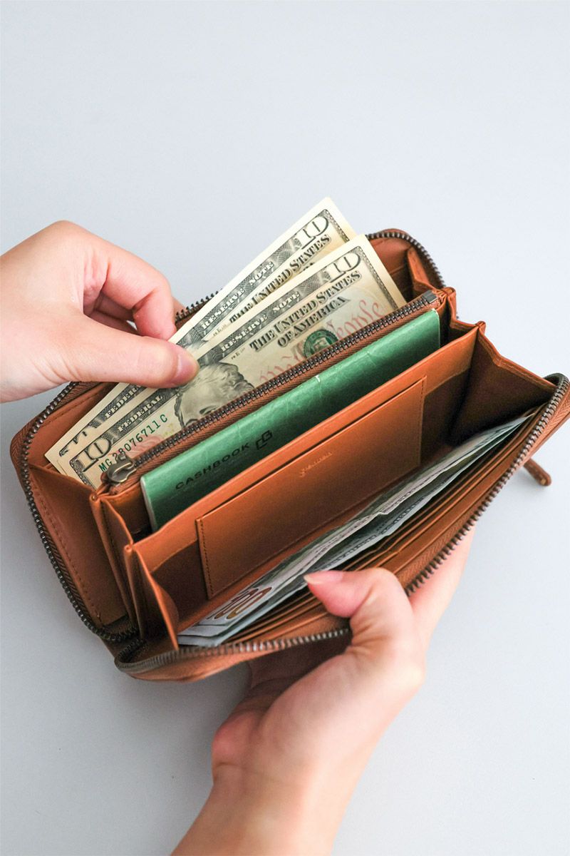 genten ゲンテン Rilassato リラサート 小銭入れ付き長財布（ラウンドファスナー式 ） 44800