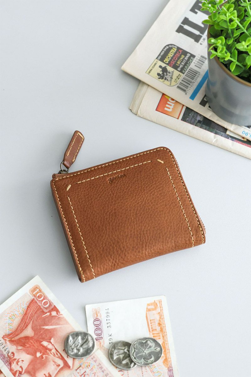 genten ゲンテン Rilassato リラサート 小銭入れ付き財布（L字ファスナー式） 44801