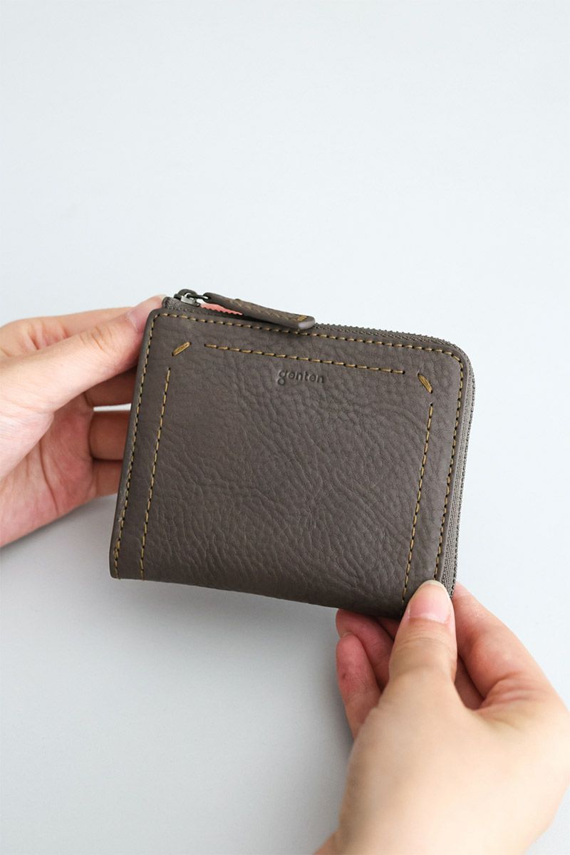 genten ゲンテン Rilassato リラサート 小銭入れ付き財布（L字ファスナー式） 44801