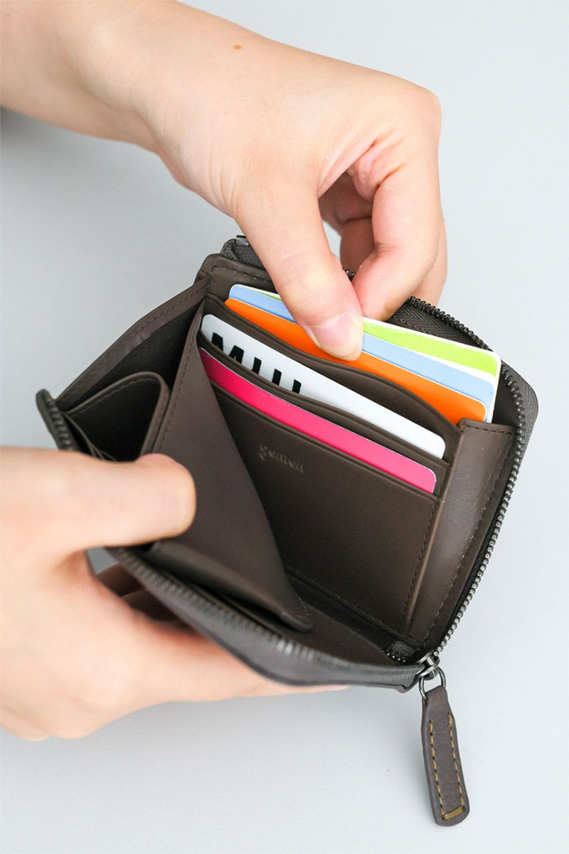 genten ゲンテン Rilassato リラサート 小銭入れ付き財布（L字ファスナー式） 44801