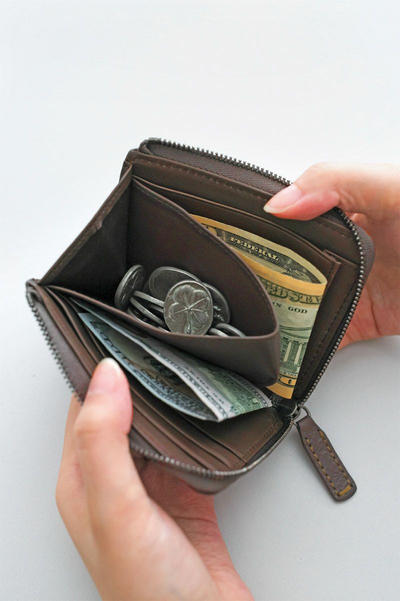 genten ゲンテン Rilassato リラサート 小銭入れ付き財布（L字ファスナー式） 44801