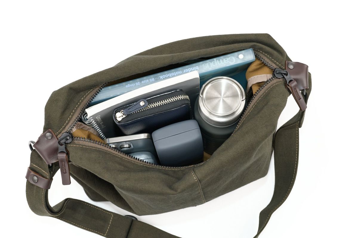 BAGGY PORT バギーポート 黒さび染め帆布 ショルダーバッグ GRN-9605