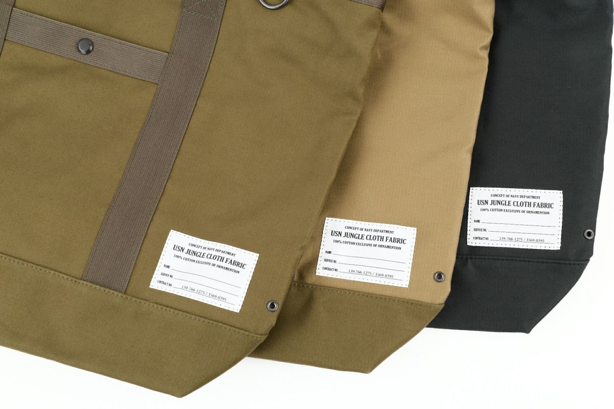 BAGGY PORT バギーポート USN JUNGLE CLOTH ジャングルクロス トートバッグ GRN-7702