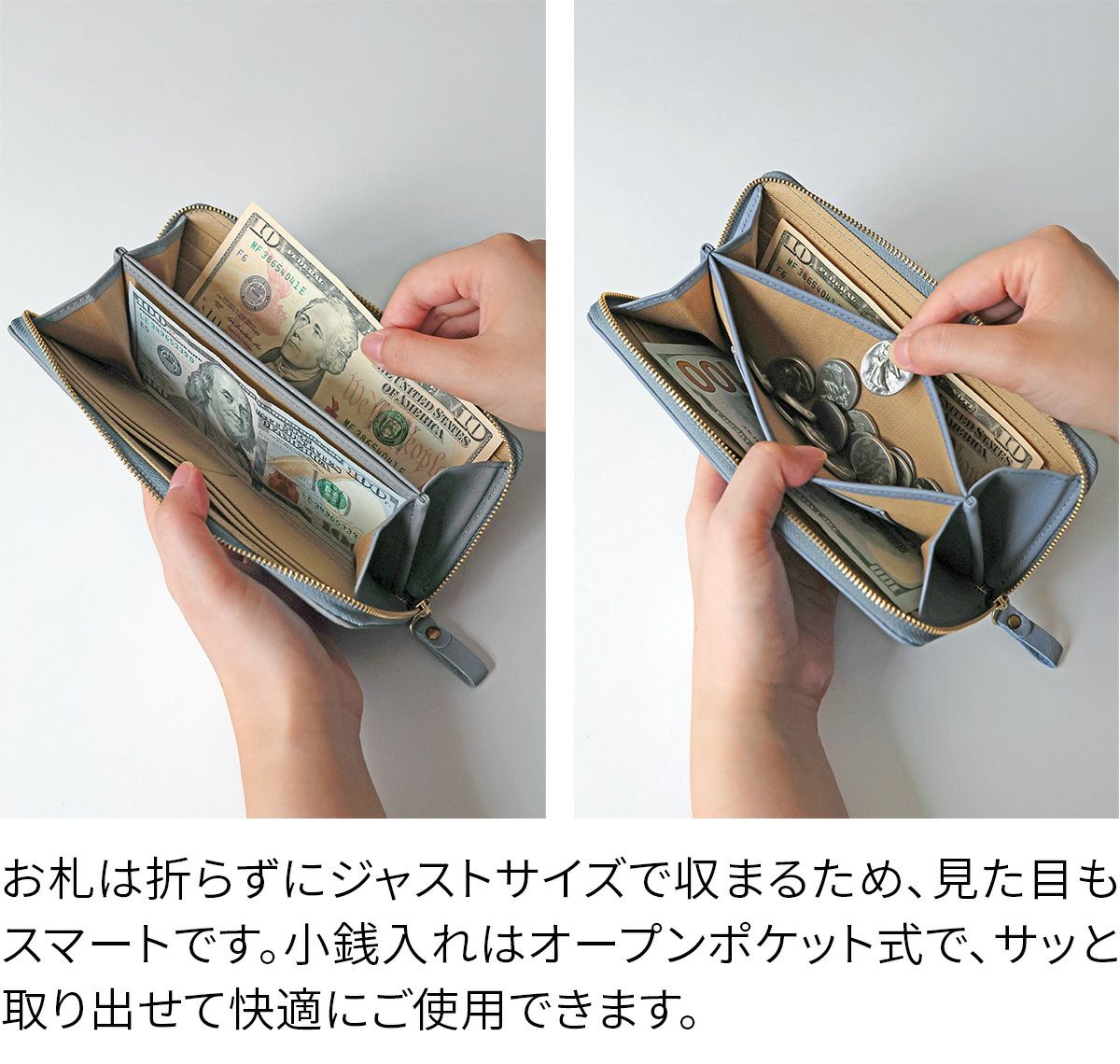 CLEDRAN クレドラン LIMA リマ 小銭入れ付き長財布（ラウンドファスナー式 ） CR-CL3890