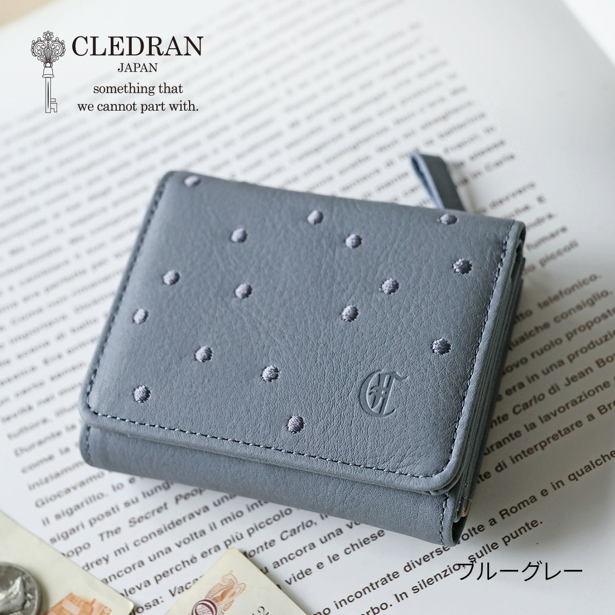 CLEDRAN クレドラン LIMA リマ 小銭入れ付き三つ折り財布 CR-CL3891