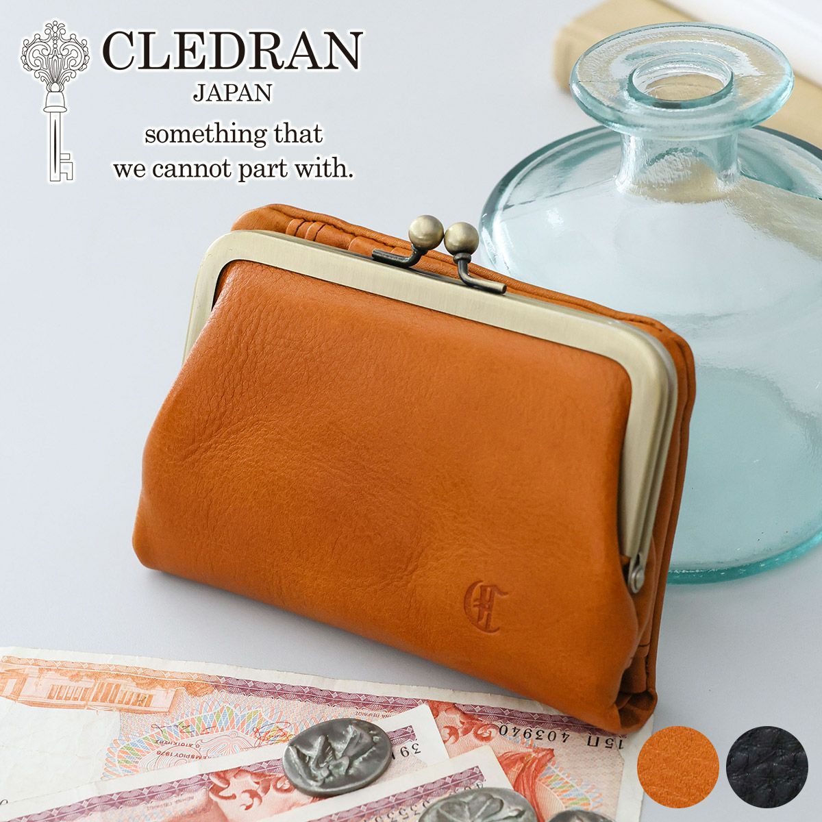 CLEDRAN クレドラン NOS ノス 小銭入れ付き二つ折り財布 CR-CL3905