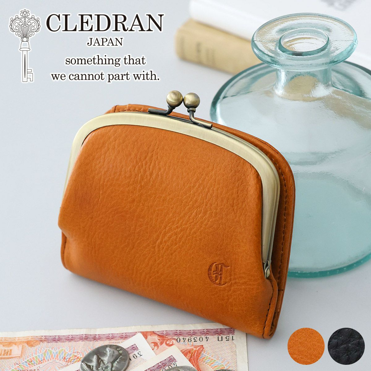 CLEDRAN クレドラン NOS ノス 小銭入れ付き二つ折り財布 CR-CL3906