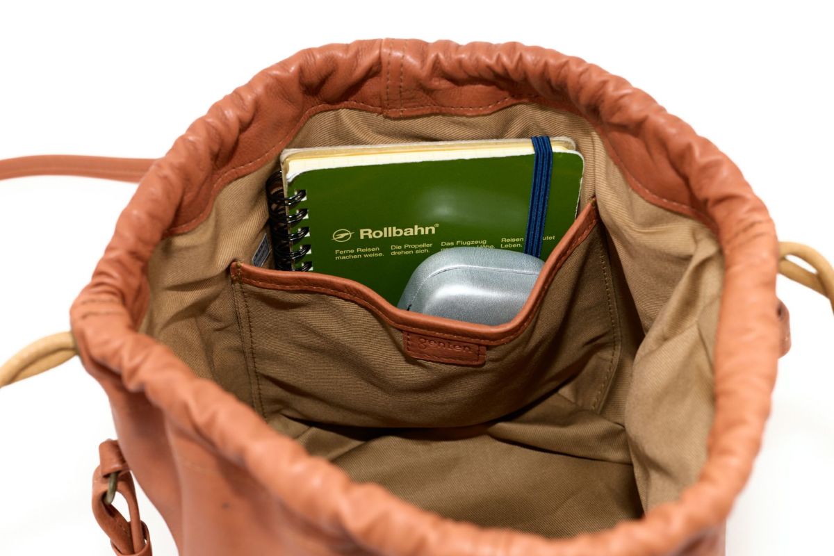 genten ゲンテン サスティナブル巾着 巾着ショルダーバッグ 44465