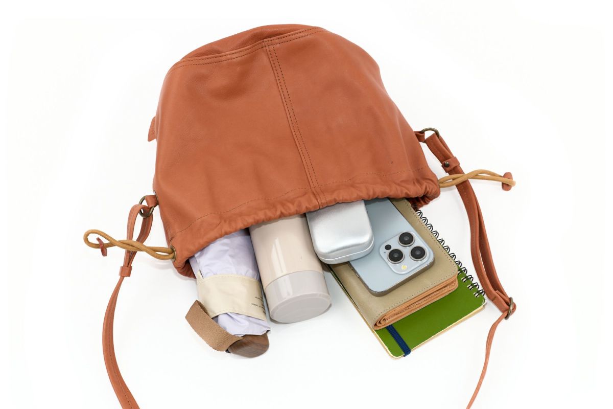 genten ゲンテン サスティナブル巾着 巾着ショルダーバッグ 44465