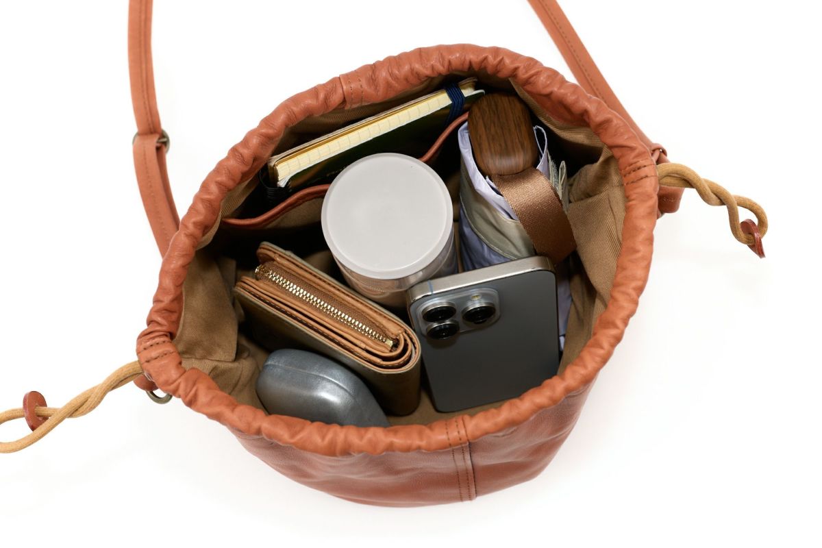 genten ゲンテン サスティナブル巾着 巾着ショルダーバッグ 44465