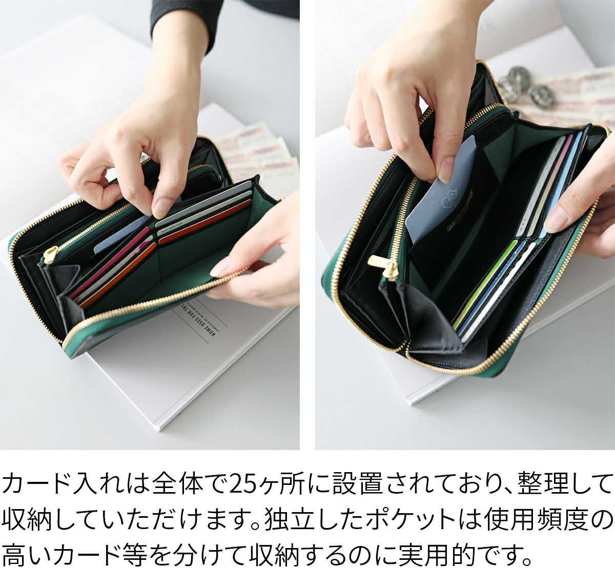 BAGGY PORT バギーポート KUROZAN 黒桟 小銭入れ付き長財布（ラウンドファスナー式 ） ZYS-390