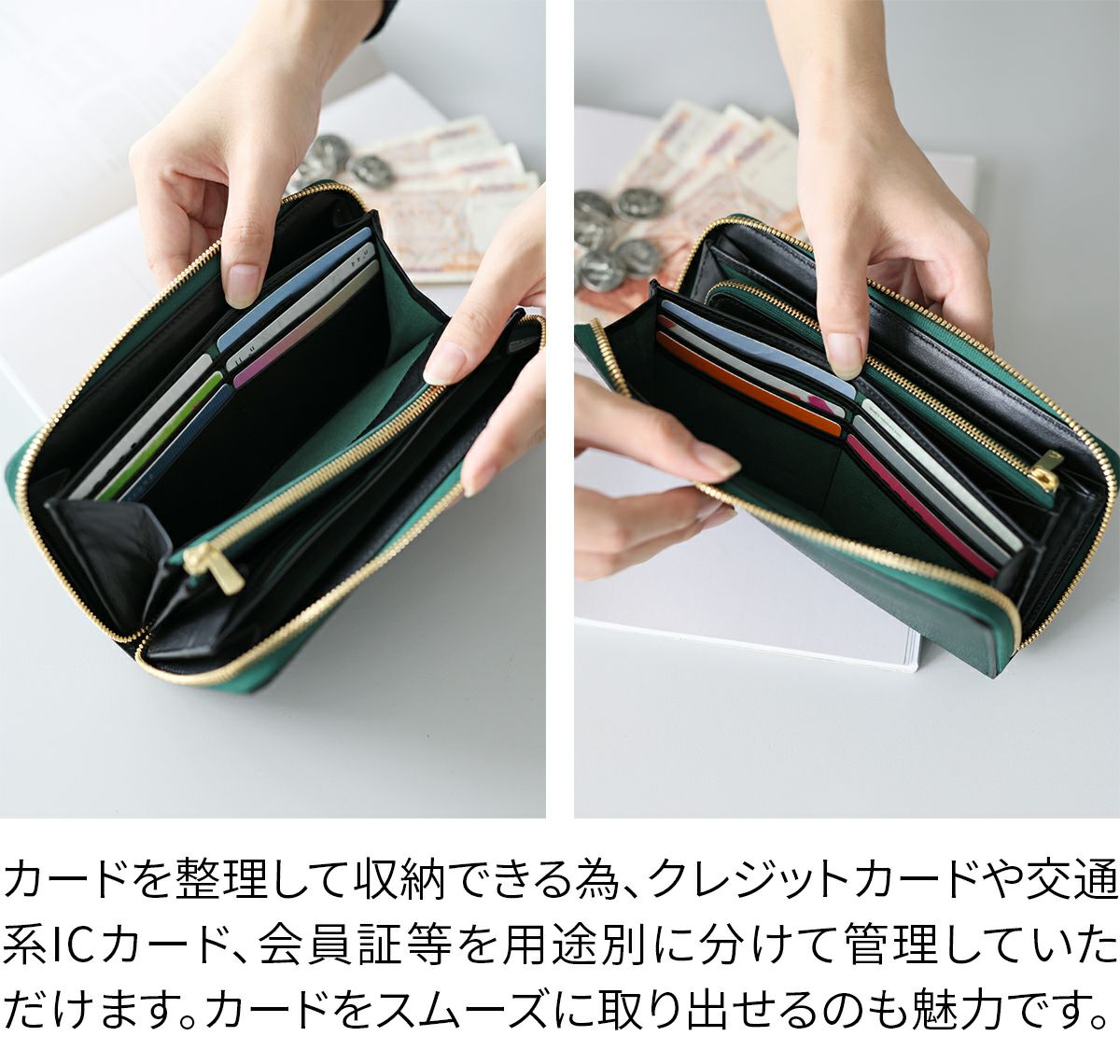 BAGGY PORT バギーポート KUROZAN 黒桟 小銭入れ付き長財布（ラウンドファスナー式 ） ZYS-390