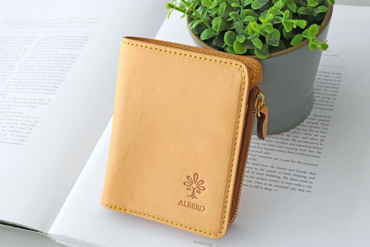 ALBERO アルベロ NATURE ナチュレ 小銭入れ付き二つ折り財布 5413