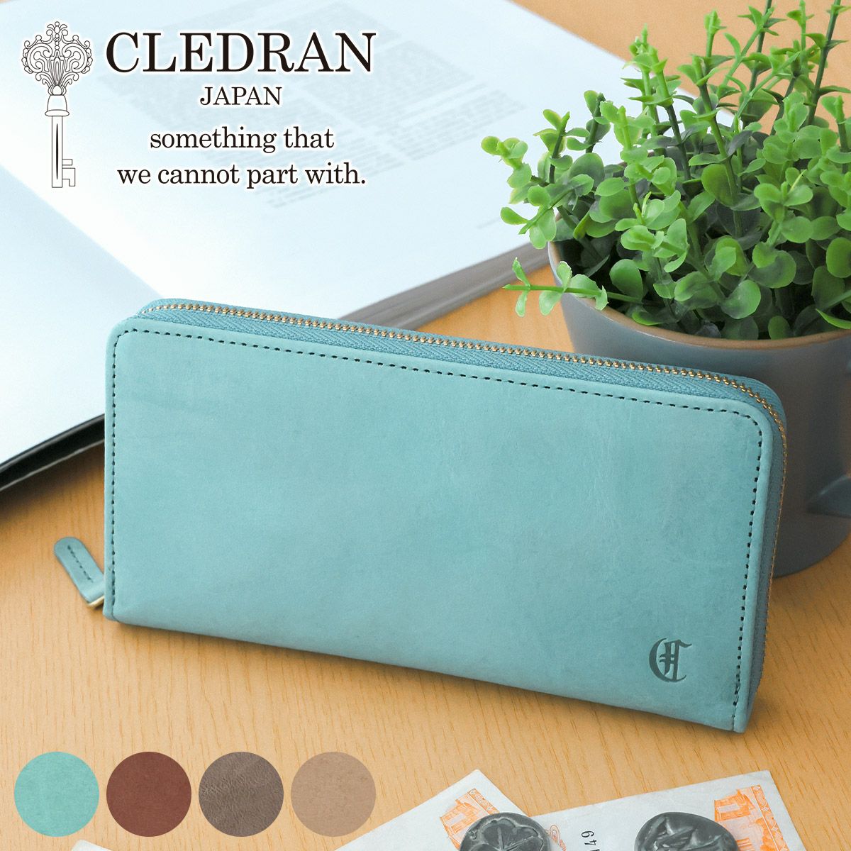 CLEDRAN クレドラン EPON エポン 小銭入れ付き長財布（ラウンドファスナー式 ） CR-CL3922