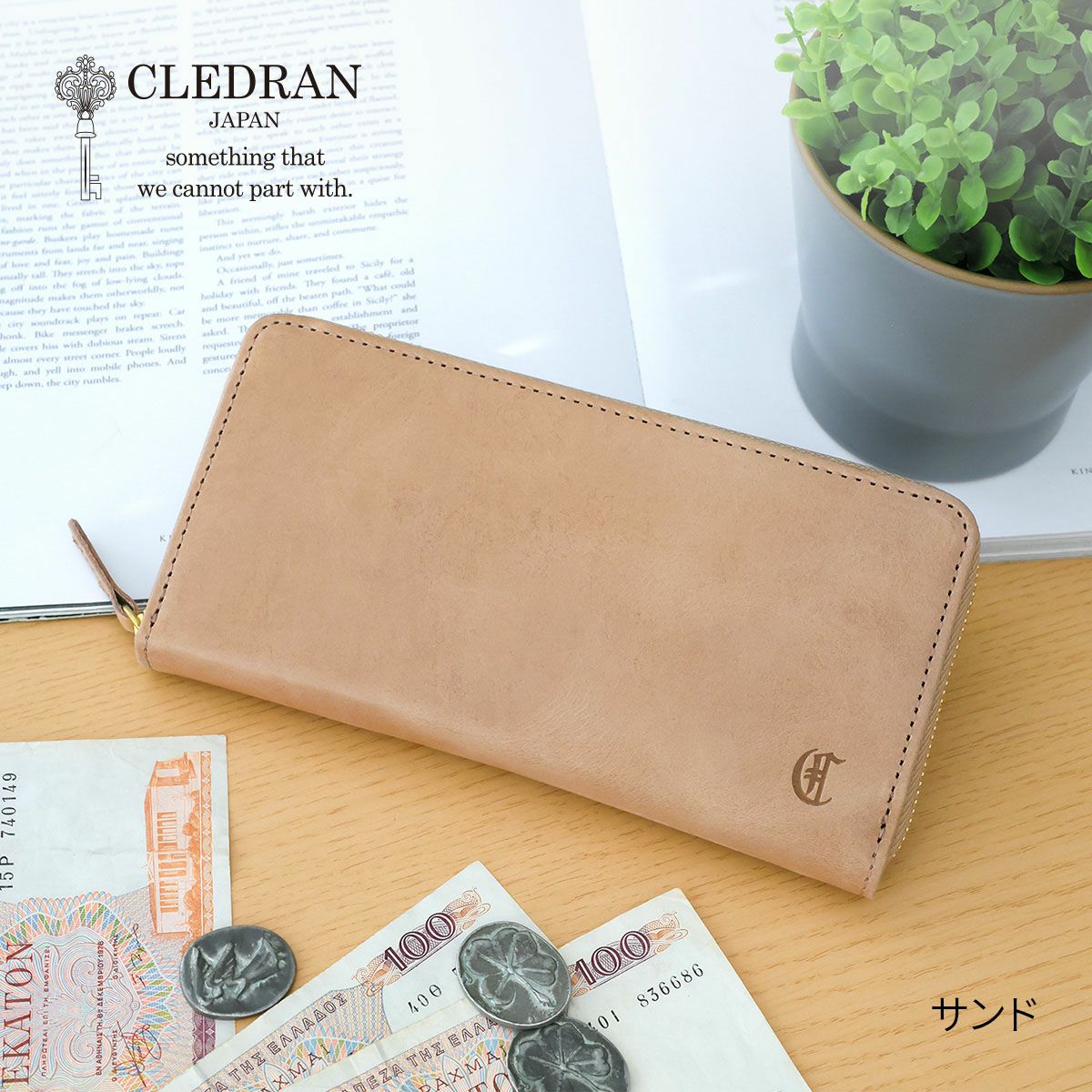 CLEDRAN クレドラン EPON エポン 小銭入れ付き長財布（ラウンドファスナー式 ） CR-CL3922