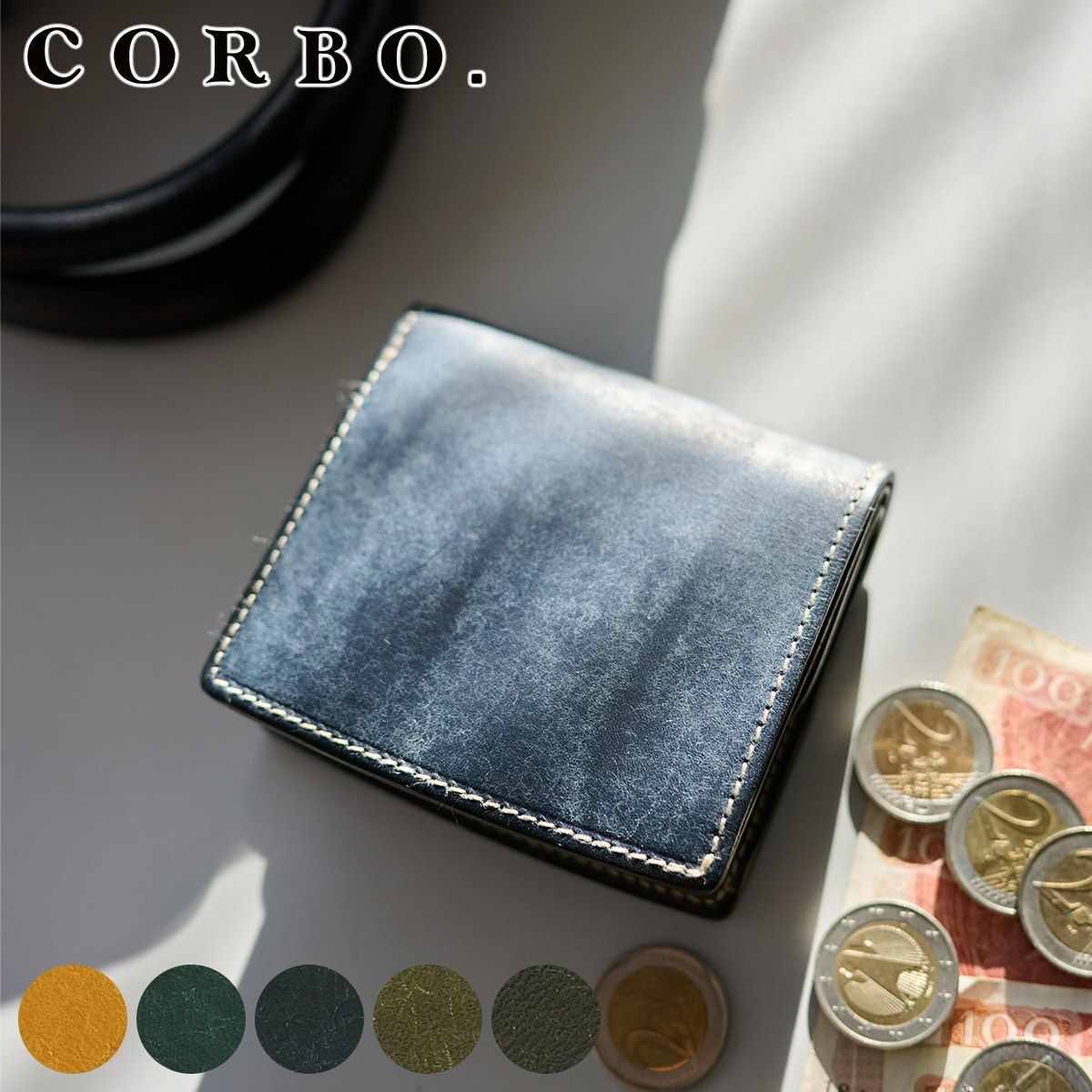 CORBO. コルボ SLATE PUEBLO スレート プエブロ スマートウォレット 二つ折り財布 1LN-1714
