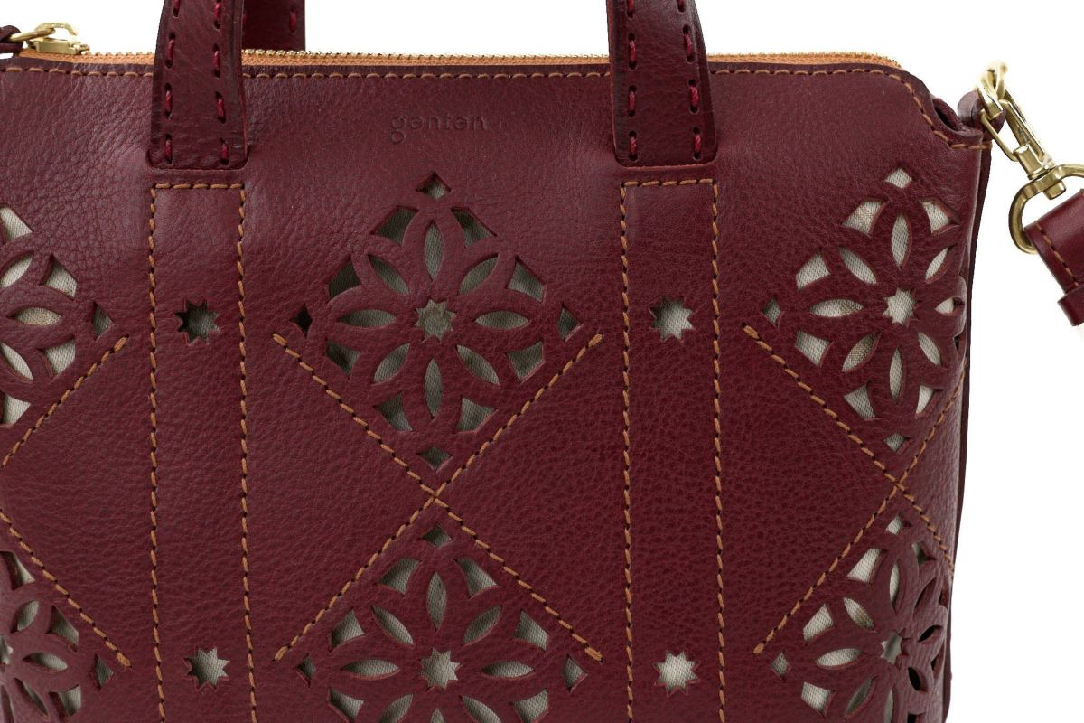 genten ゲンテン Argyle Cutwork アーガイルカットワーク 2WAYショルダーバッグ 44850