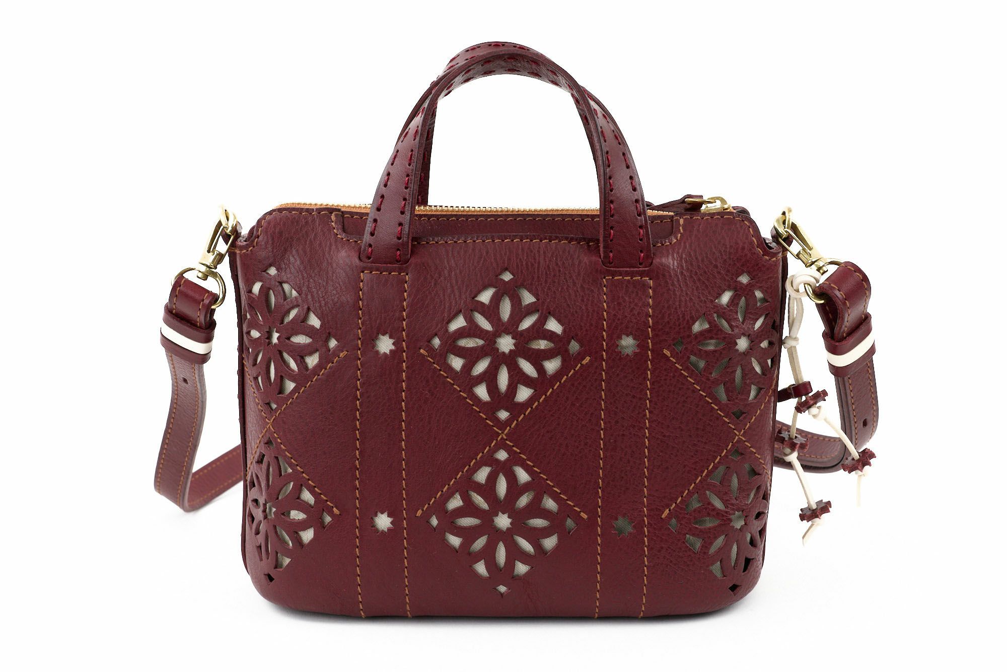 genten ゲンテン Argyle Cutwork アーガイルカットワーク 2WAYショルダーバッグ 44850