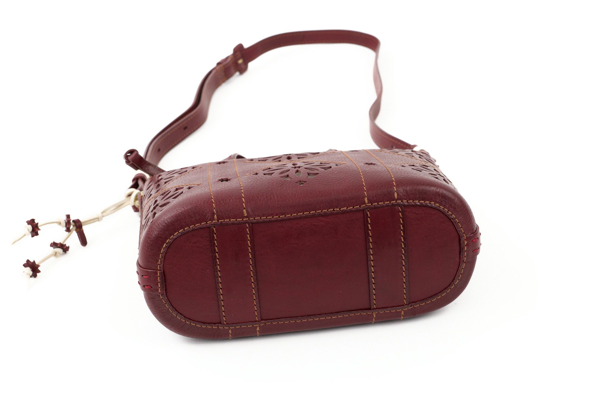 genten ゲンテン Argyle Cutwork アーガイルカットワーク 2WAYショルダーバッグ 44850