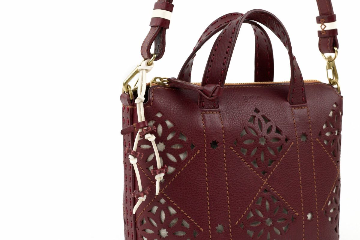 genten ゲンテン Argyle Cutwork アーガイルカットワーク 2WAYショルダーバッグ 44850