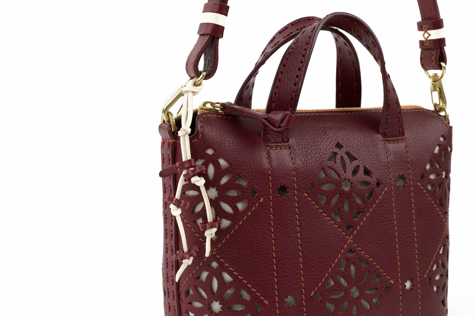 genten ゲンテン Argyle Cutwork アーガイルカットワーク 2WAYショルダーバッグ 44850
