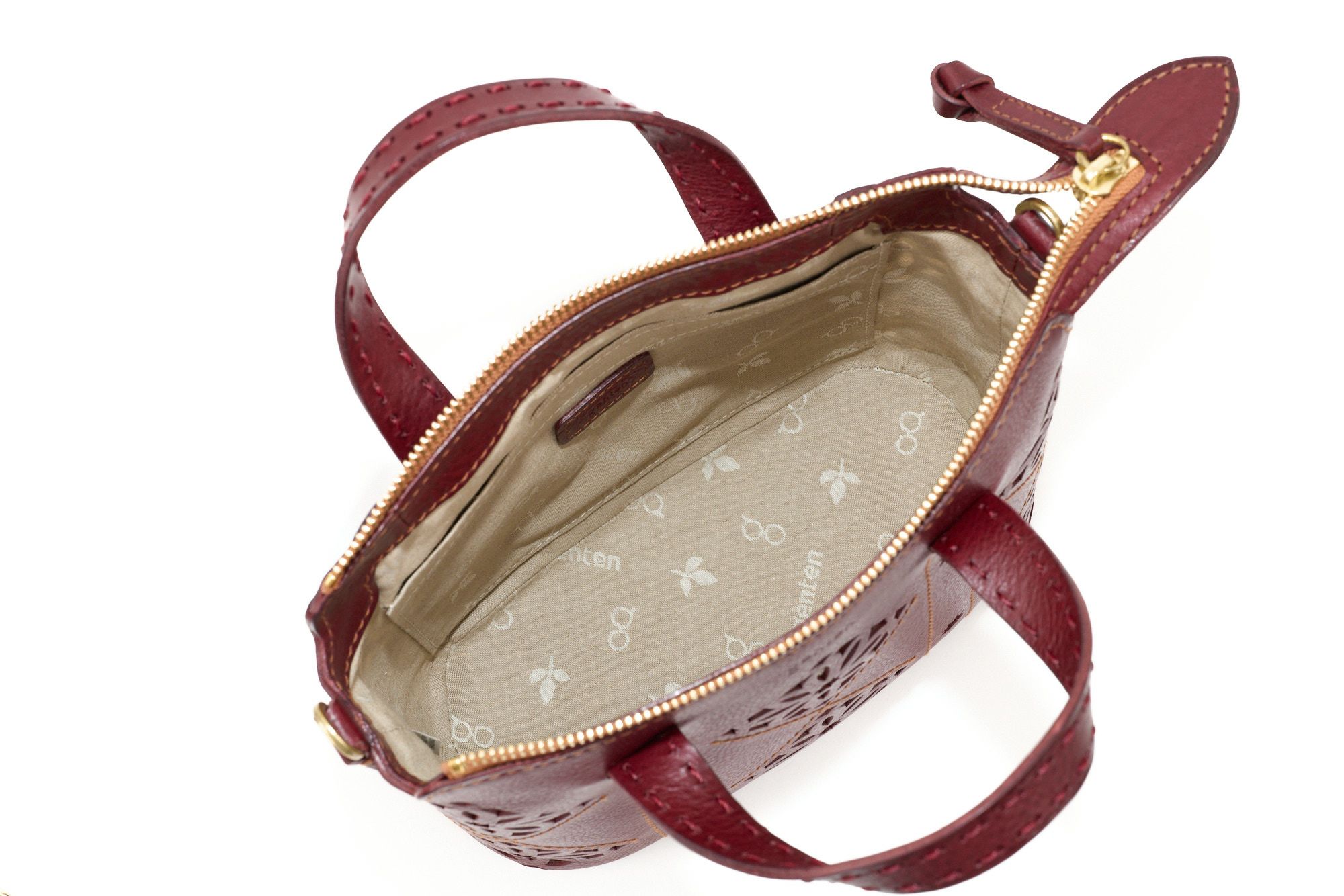 genten ゲンテン Argyle Cutwork アーガイルカットワーク 2WAYショルダーバッグ 44850