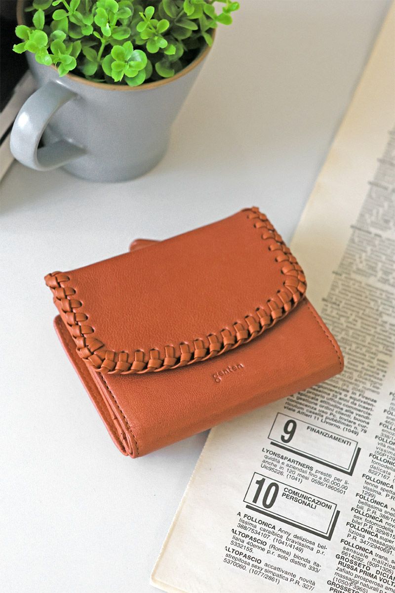 genten ゲンテン Wool sheep soft ウールシープソフト 小銭入れ付き二つ折り財布 44871