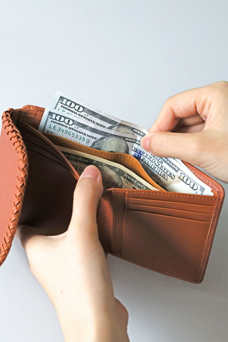 genten ゲンテン Wool sheep soft ウールシープソフト 小銭入れ付き二つ折り財布 44871