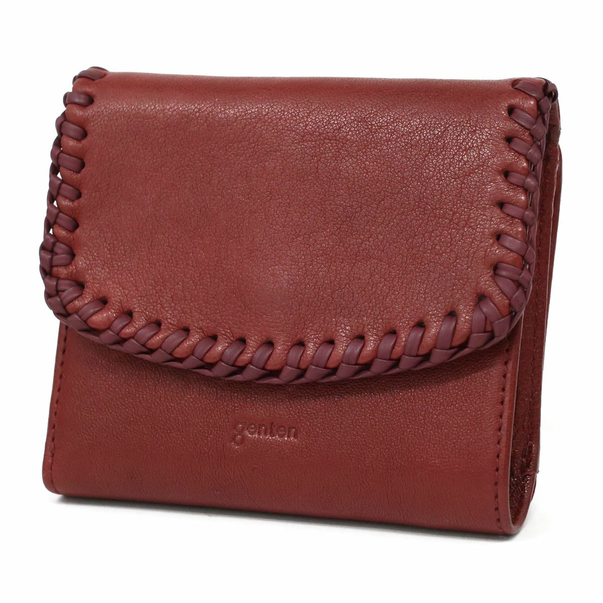 genten ゲンテン Wool sheep soft ウールシープソフト 小銭入れ付き二つ折り財布 44871