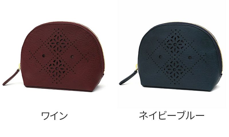 genten ゲンテン Argyle Cutwork アーガイルカットワーク ポーチ 44815