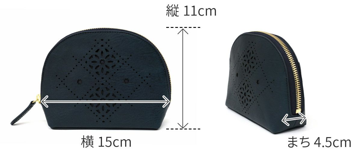 genten ゲンテン Argyle Cutwork アーガイルカットワーク ポーチ 44815