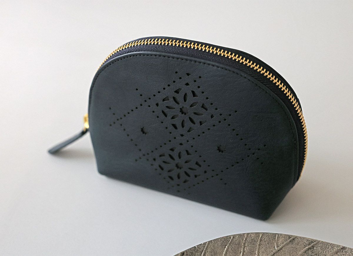 genten ゲンテン Argyle Cutwork アーガイルカットワーク ポーチ 44815