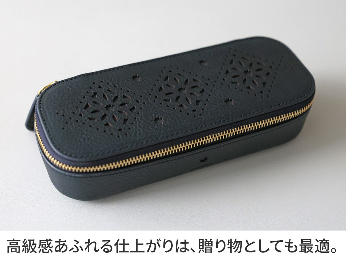genten ゲンテン Argyle Cutwork アーガイルカットワーク メガネケース 44816
