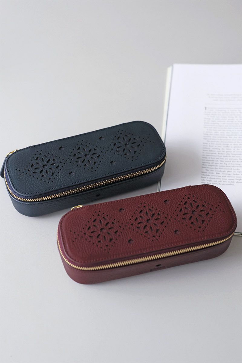 genten ゲンテン Argyle Cutwork アーガイルカットワーク メガネケース 44816