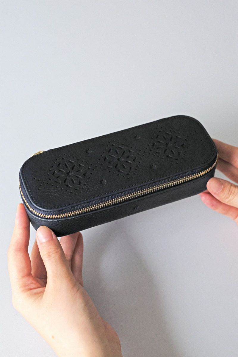 genten ゲンテン Argyle Cutwork アーガイルカットワーク メガネケース 44816