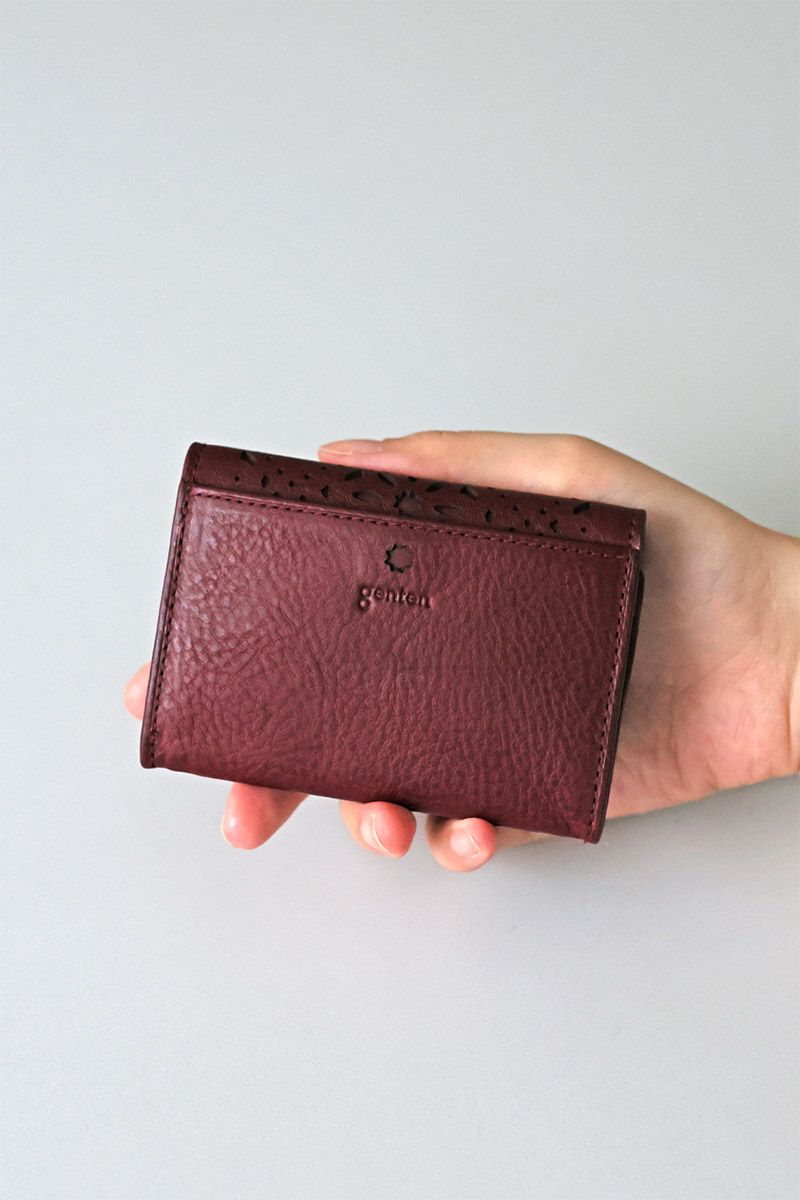 genten ゲンテン Argyle Cutwork アーガイルカットワーク 小銭・カード入れ 44817